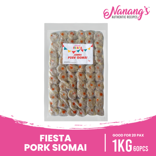 Nanang's Fiesta Jumbo Pork Siomai 1Kg Pack 60 Pcs.
