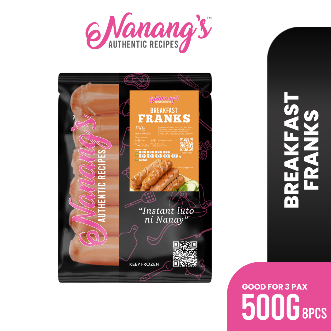 Nanang's Breakfast Franks 500G 8 Pcs.