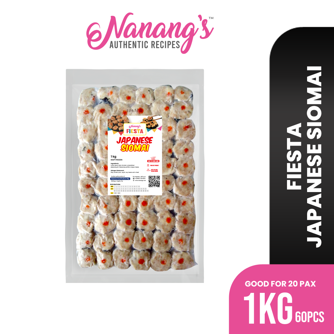Nanang's Fiesta Japanese Siomai 1Kg Pack 60 Pcs.