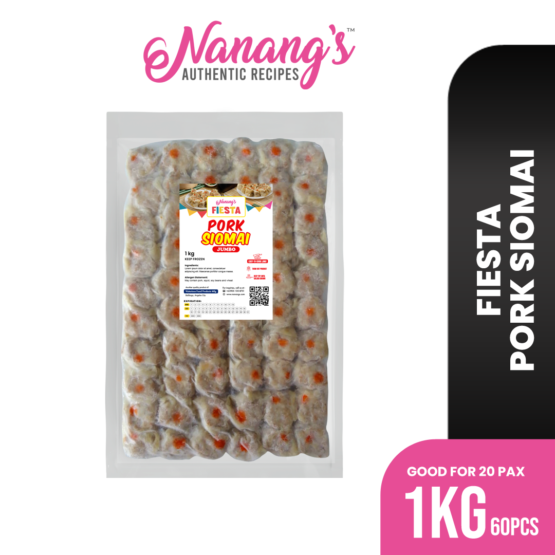 Nanang's Fiesta Pork Siomai 1Kg Pack 60 Pcs.